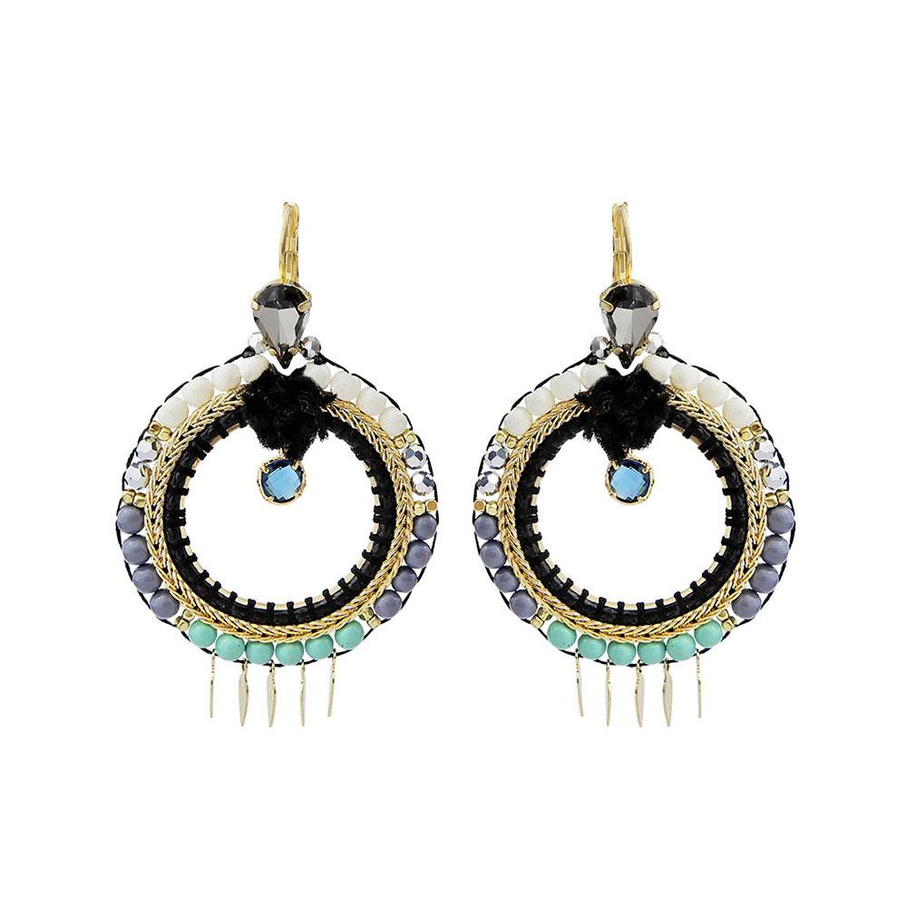 Beadweaving Hoop Earrings