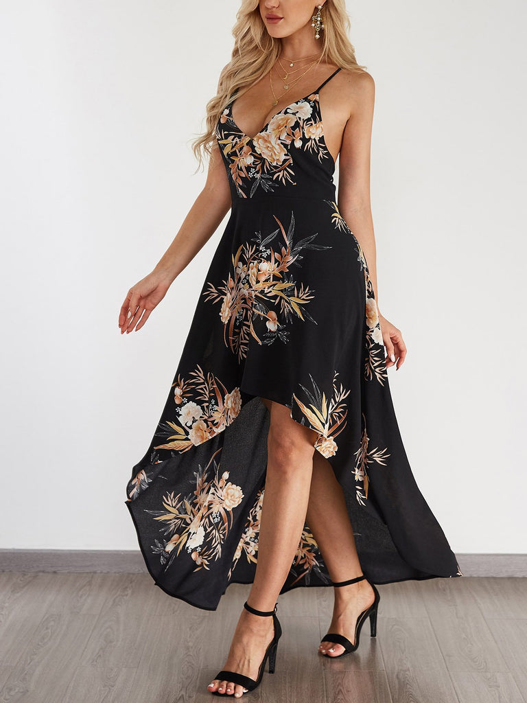 Womens Green Floral Dresses