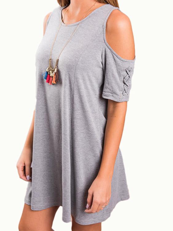 Ladies Grey Mini Dresses