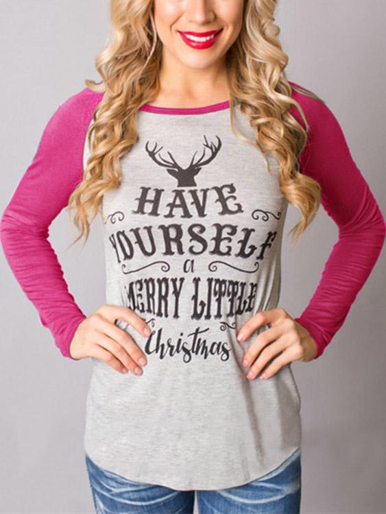 Round Neck Long Sleeve Bodycon Hem Top