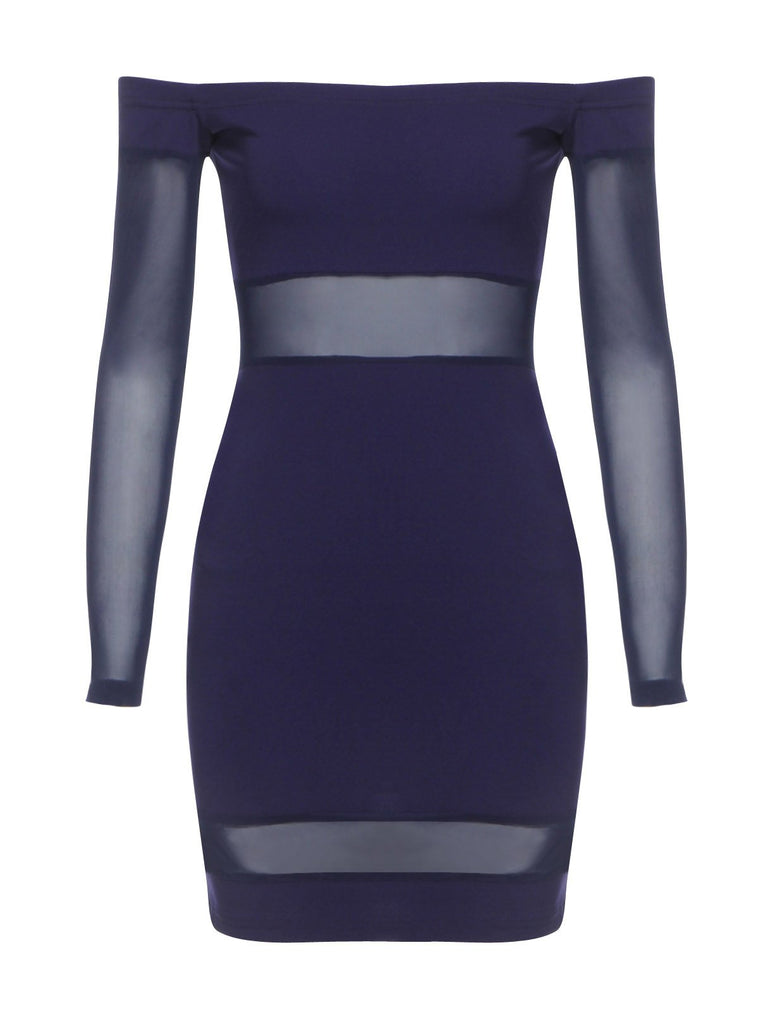 Womens Long Sleeve Mini Dress