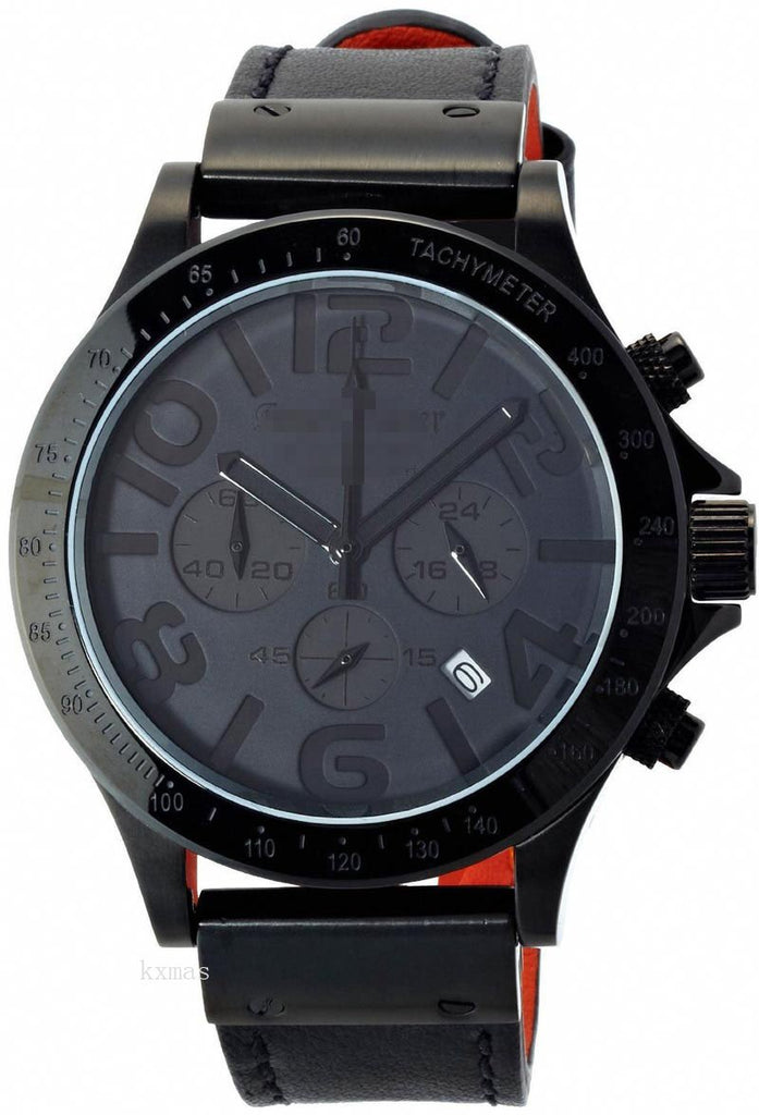 High Quality Affordable Leather 22 mm Wristwatch Band BM46BBB-BK_K0002530