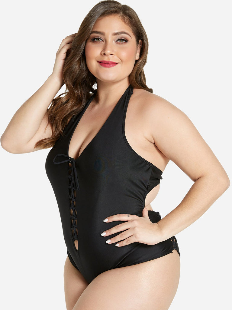 Ladies Sleeveless Plus Size Swimwear