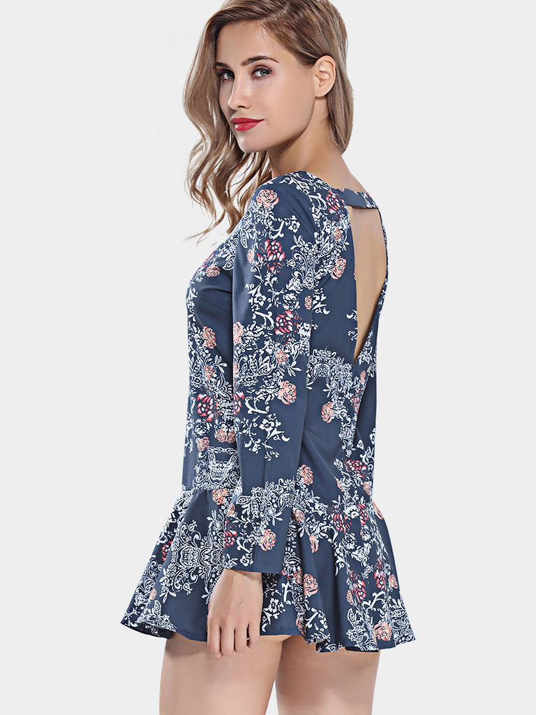 Womens Black Floral Dresses