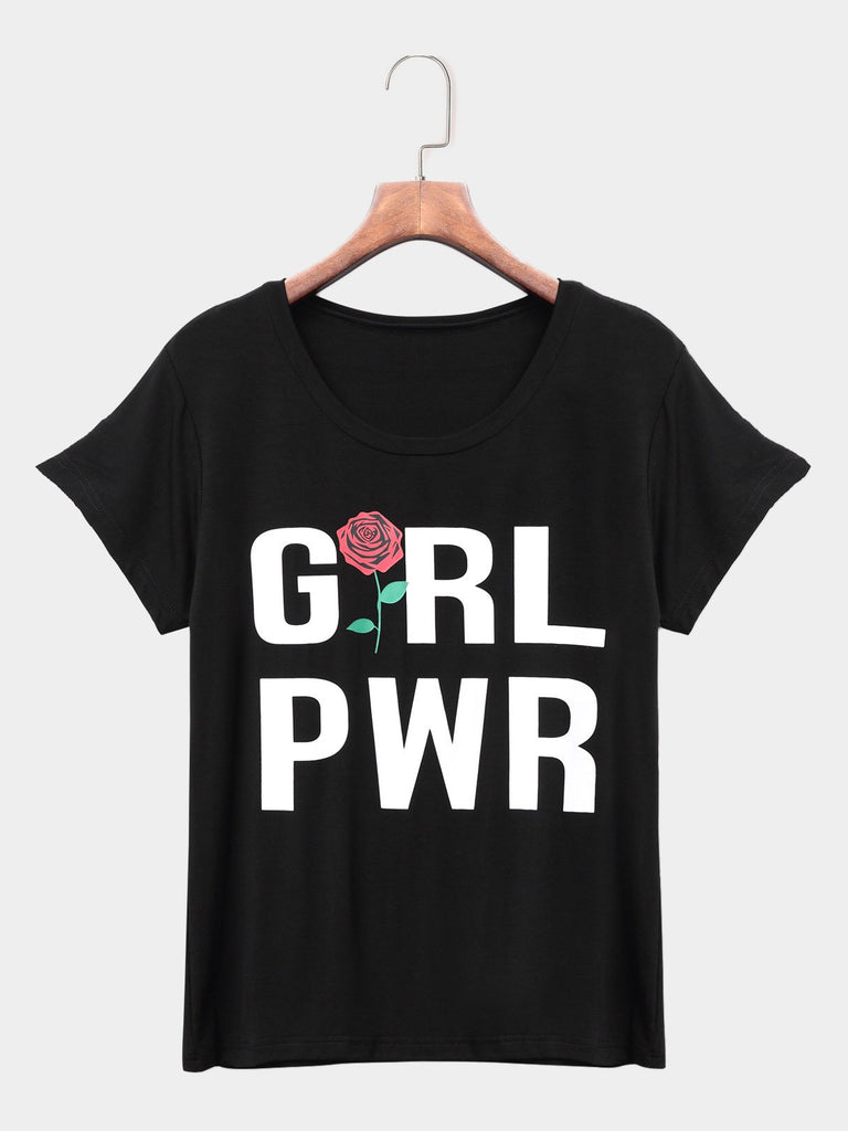 Womens Black T-Shirts