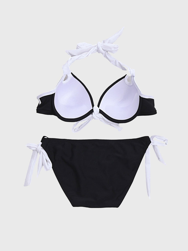 Pink And White Bikini