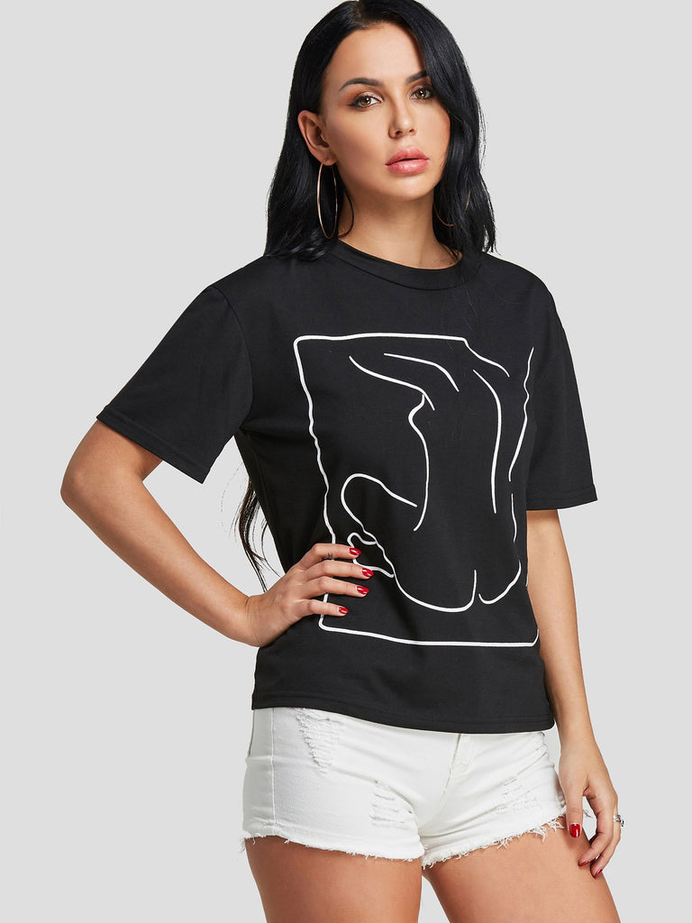 Ladies Black T-Shirts