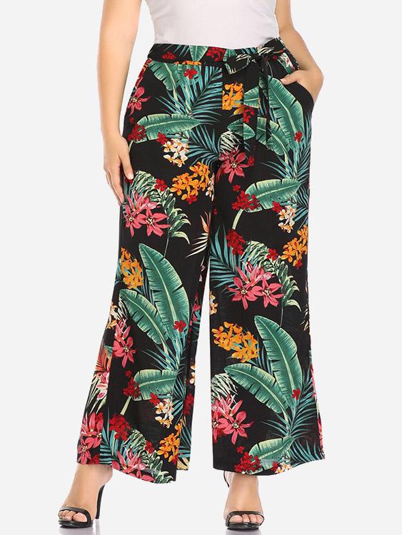 Womens Floral Plus Size Bottoms