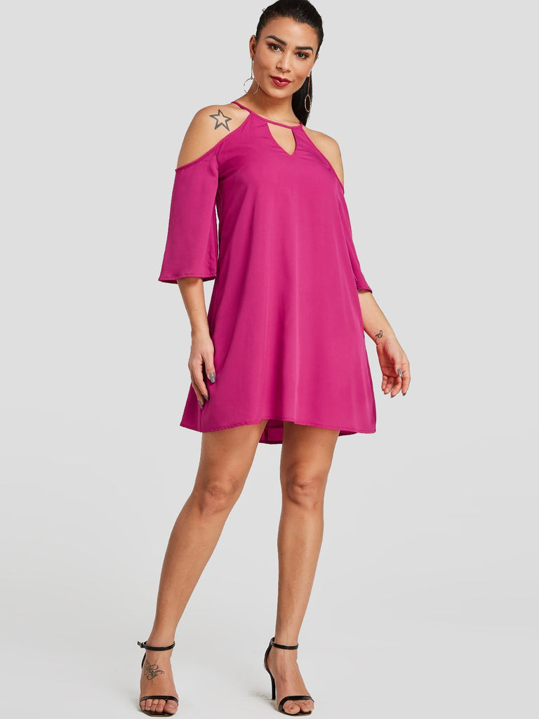 Womens Fuchsia Casual Dresses