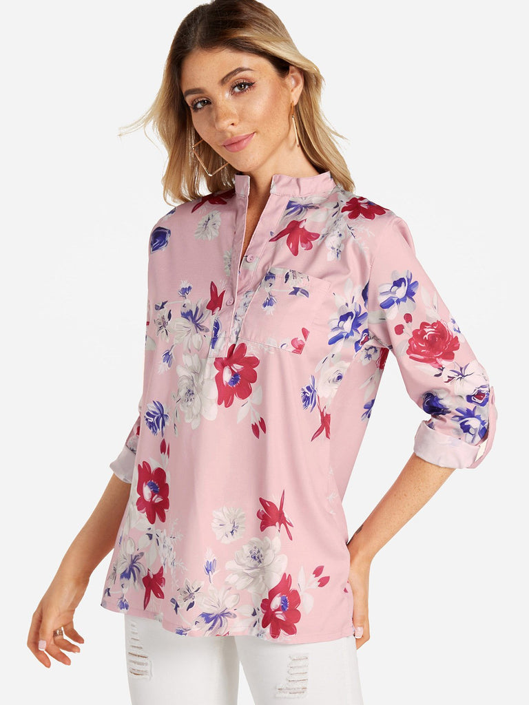 Womens Floral Print Blouses