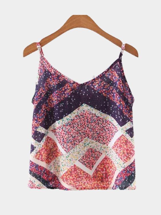 Floral Print Sleeveless Cami