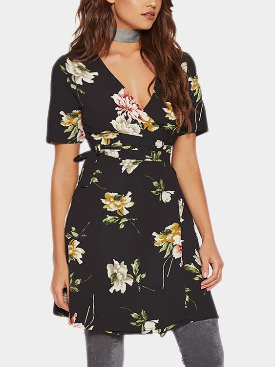 Ladies Short Sleeve Mini Dresses