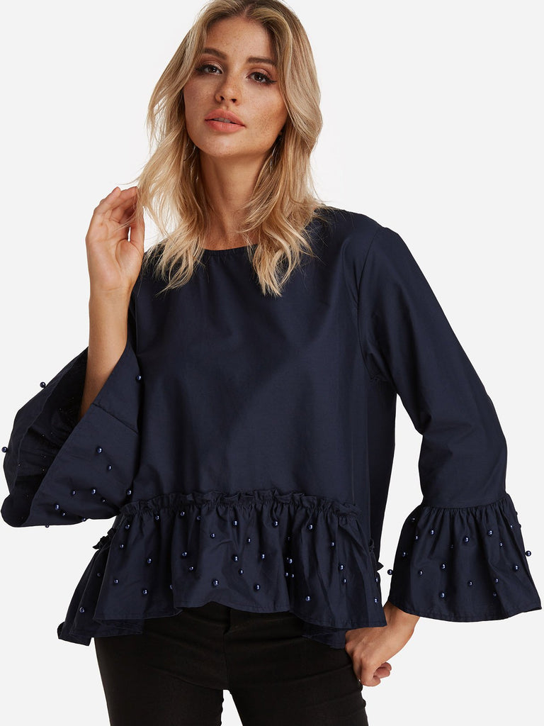 Ladies Navy Blouses