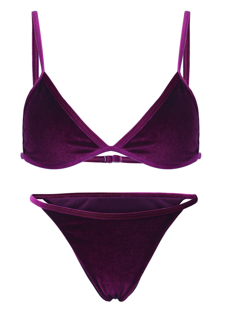 Womens Burgundy Bikinis