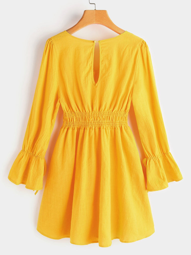 Womens Yellow Casual Dresses