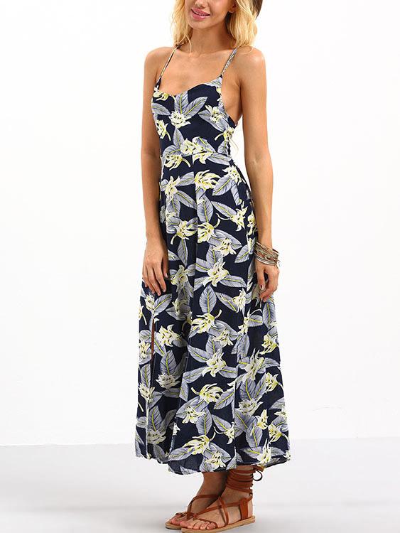Ladies Navy Maxi Dresses