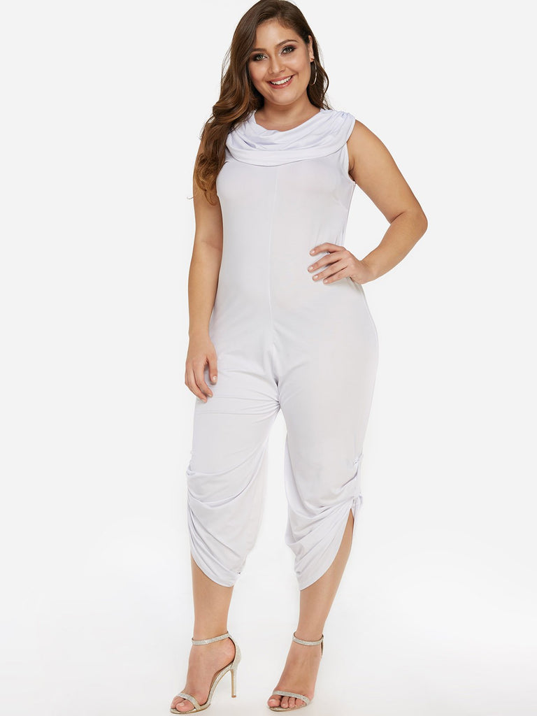 Ladies White Plus Size Bottoms