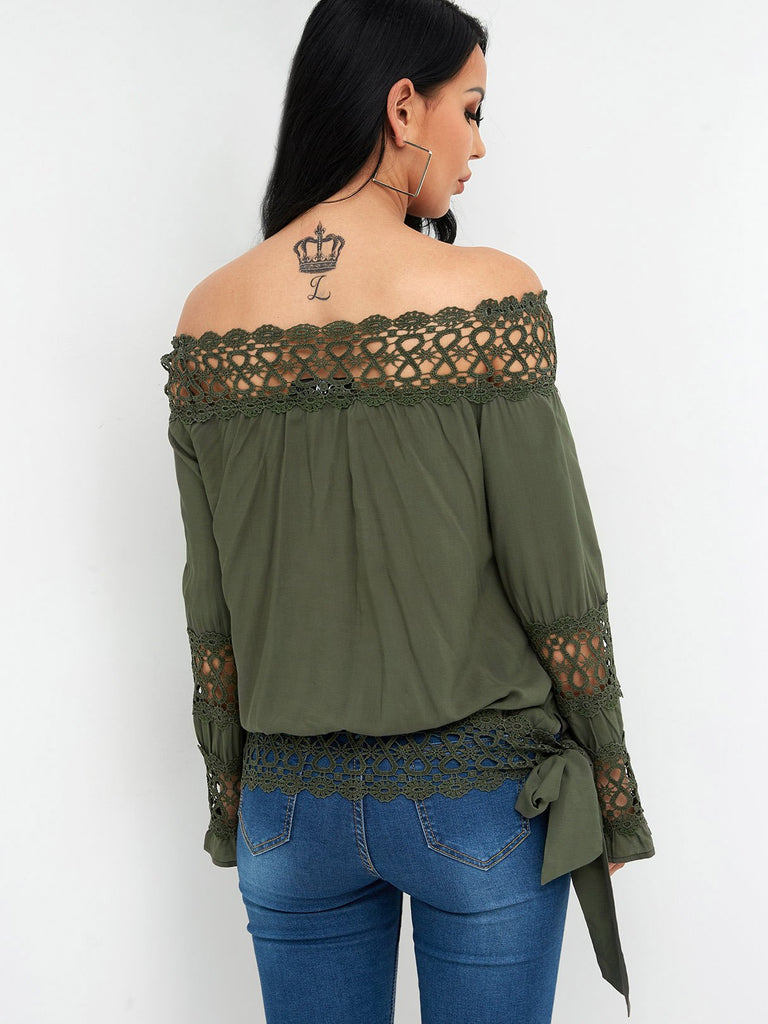 Womens Army Green Blouses