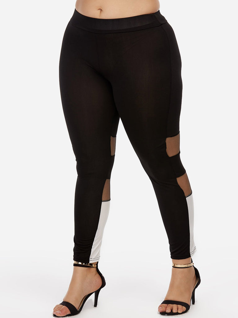 Womens Black Plus Size Bottoms