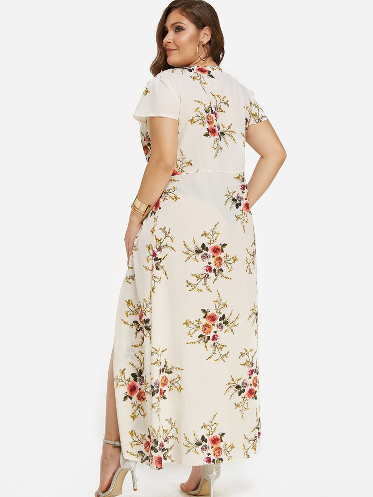 Womens Floral Plus Size Dresses