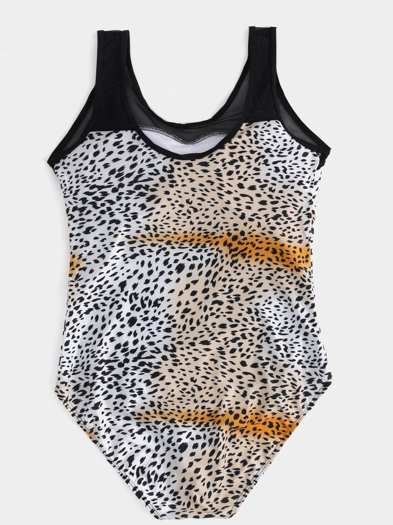 Womens Leopard Plus Size Swimwear