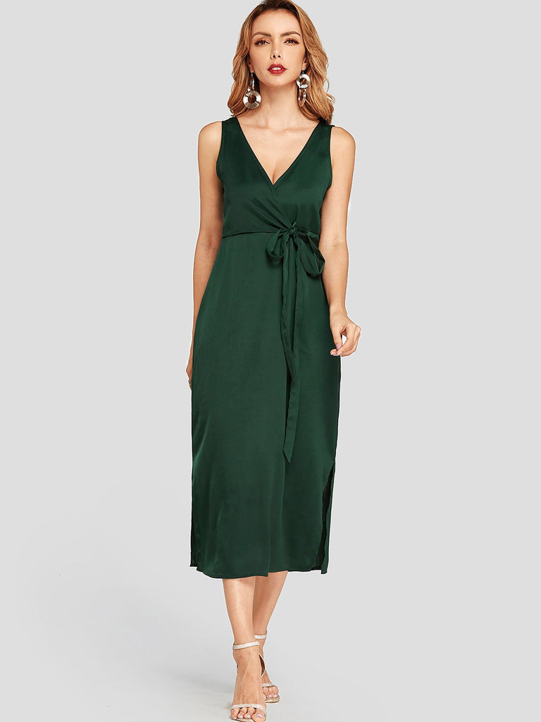 Womens Green Midi Dresses