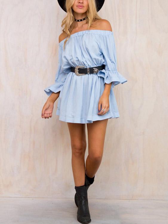Ladies Long Sleeve Mini Dress