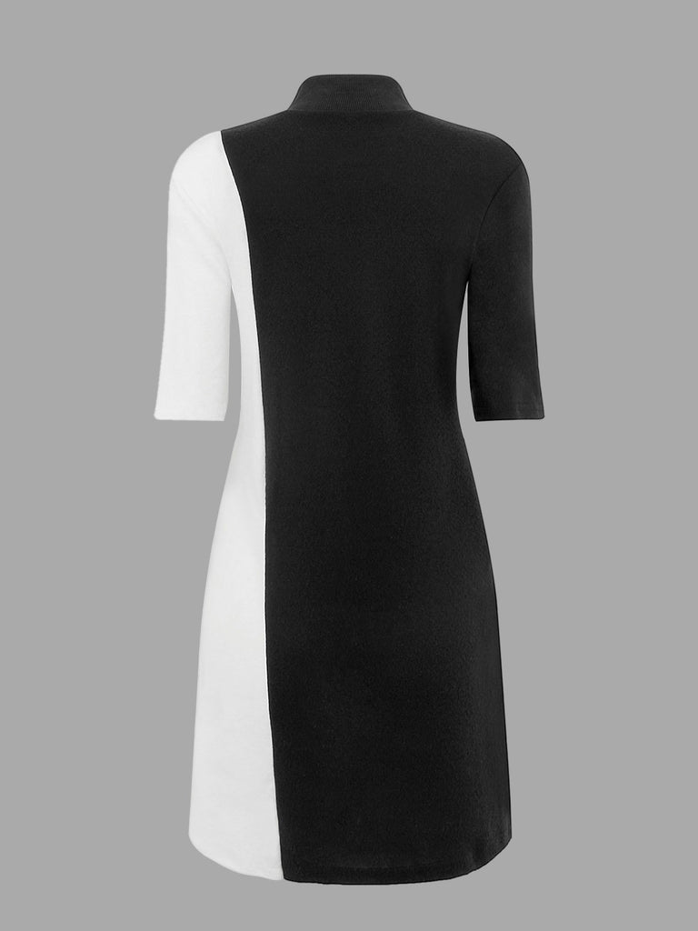 Womens Black & White Casual Dresses
