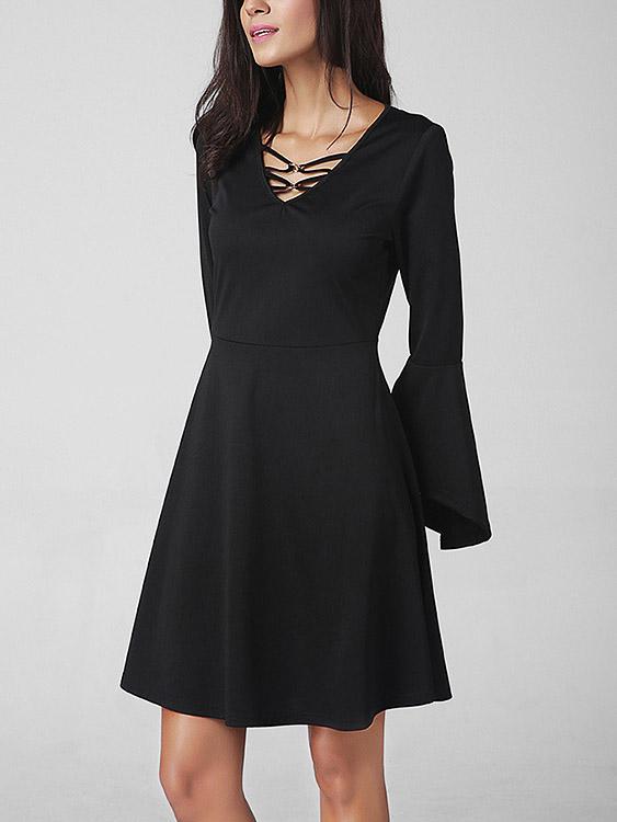Ladies Black Midi Dresses