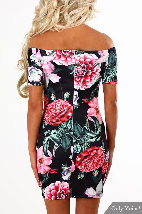 Womens Floral Mini Dresses