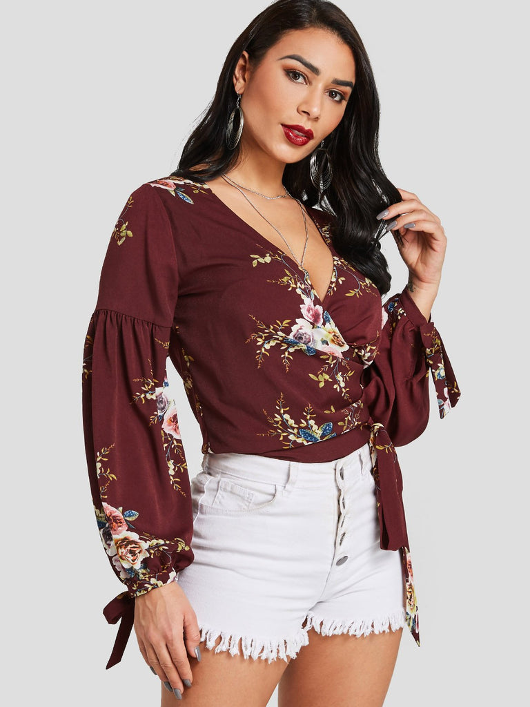 Ladies Burgundy Blouses