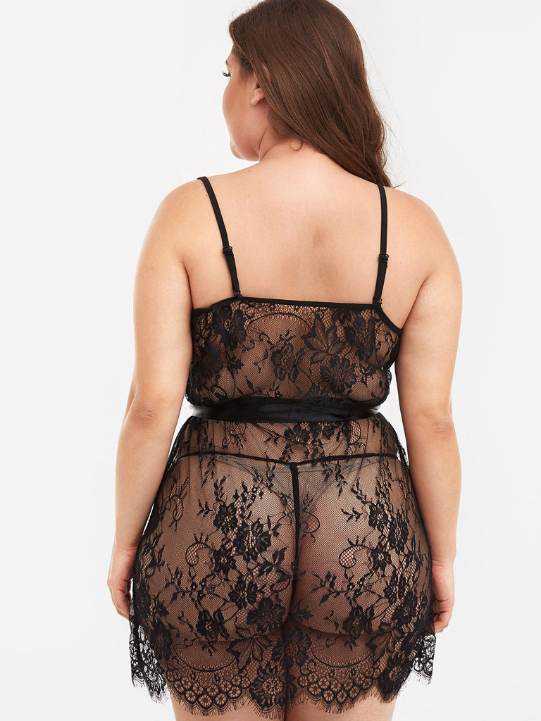 Womens Black Plus Size Intimates