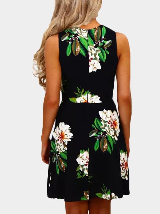 Womens Black Floral Dresses