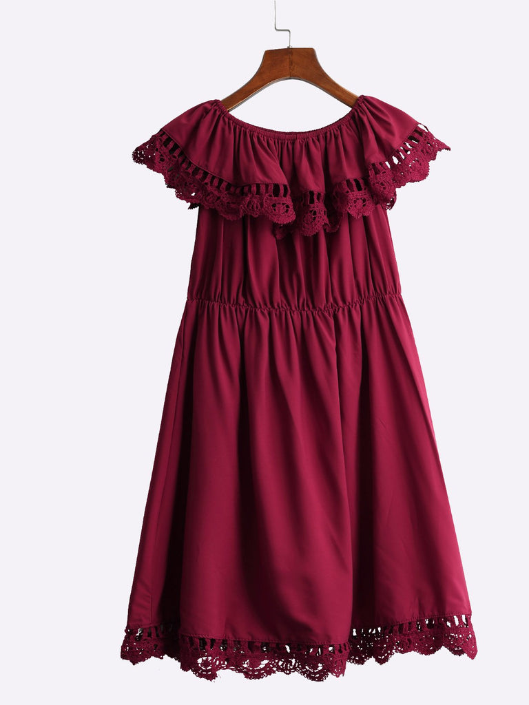 Ladies Burgundy Mini Dresses