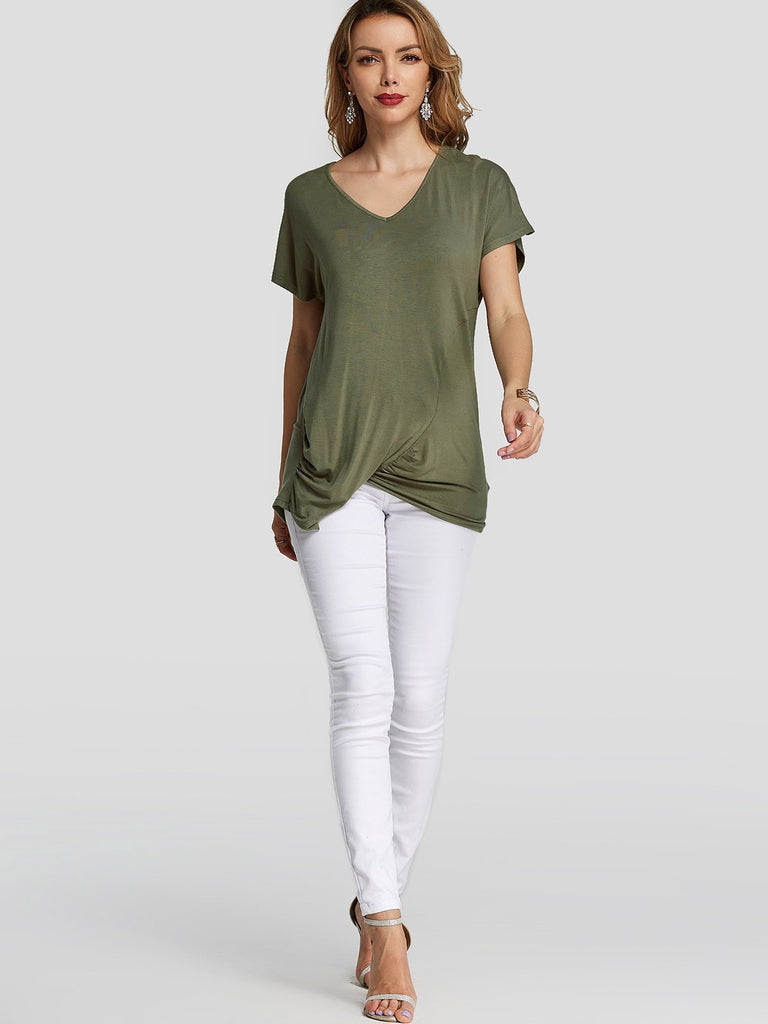 Womens Army Green T-Shirts