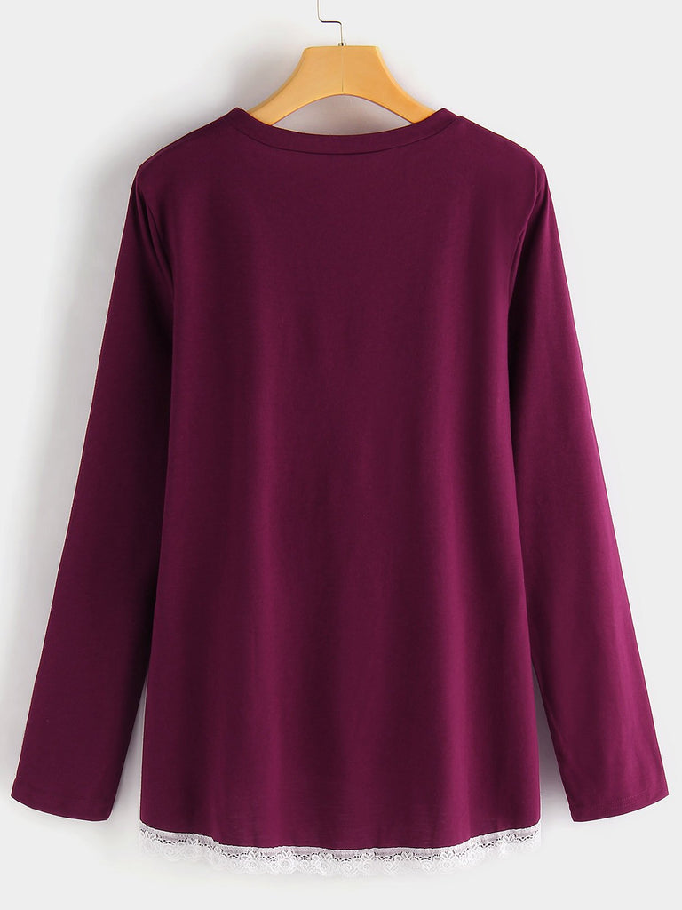 Womens Burgundy T-Shirts