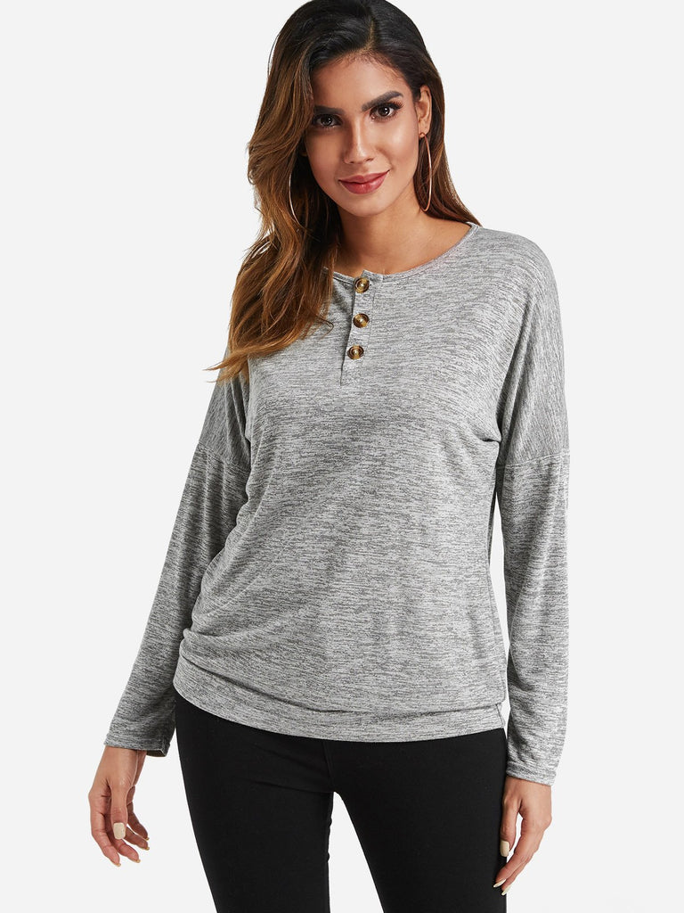 Round Neck Long Sleeve Top