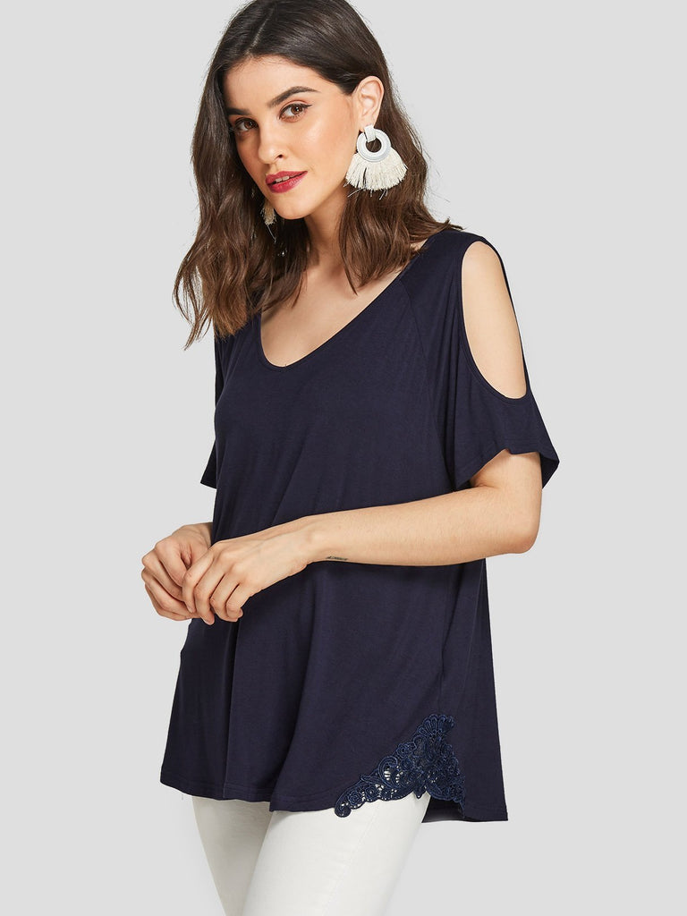 Ladies Navy T-Shirts