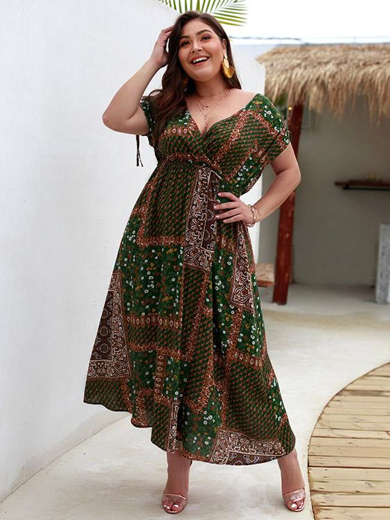 Short Flowy Dresses Plus Size