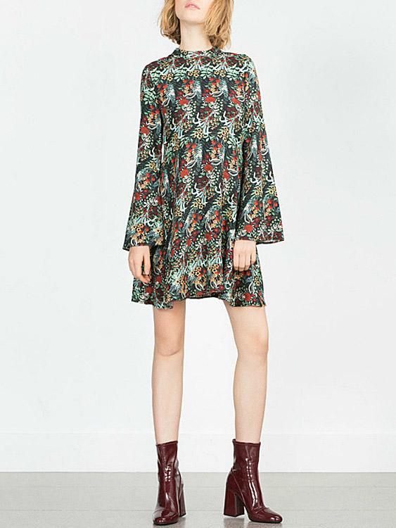 Ladies Long Sleeve Mini Dress
