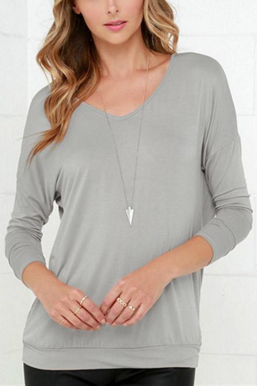 Womens Grey T-Shirts