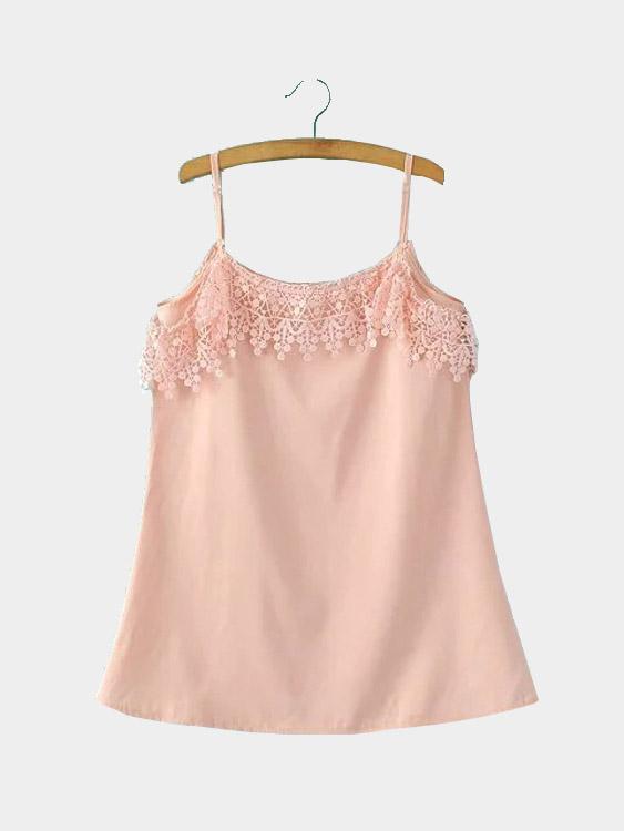 Pink Off The Shoulder Sleeveless Lace Mini Dress