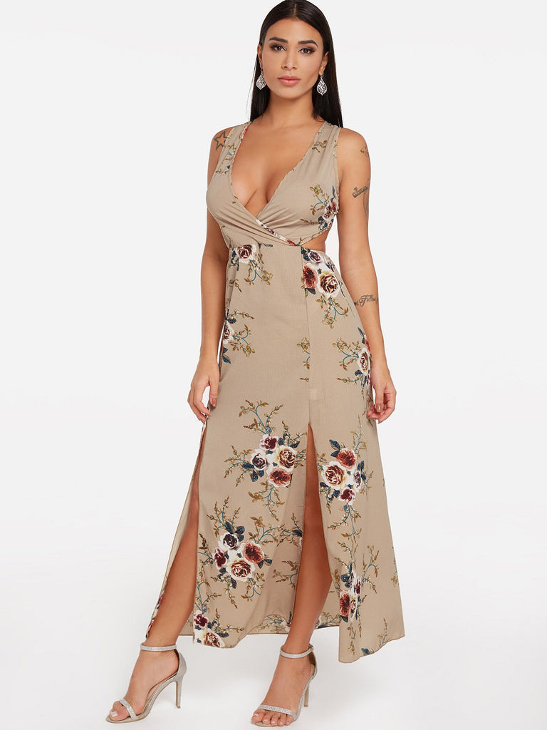 Ladies Sleeveless Maxi Dress