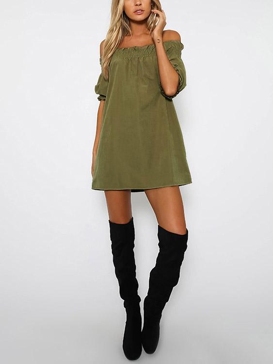Ladies Green Mini Dresses