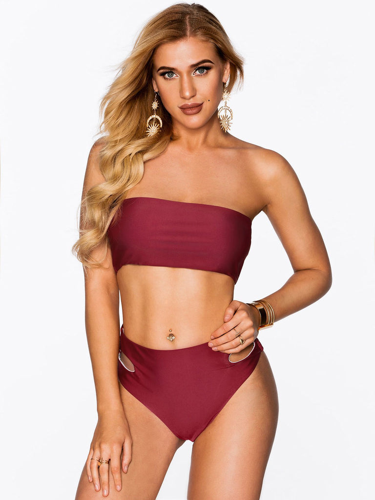 Ladies Sleeveless Two Piece Bikinis