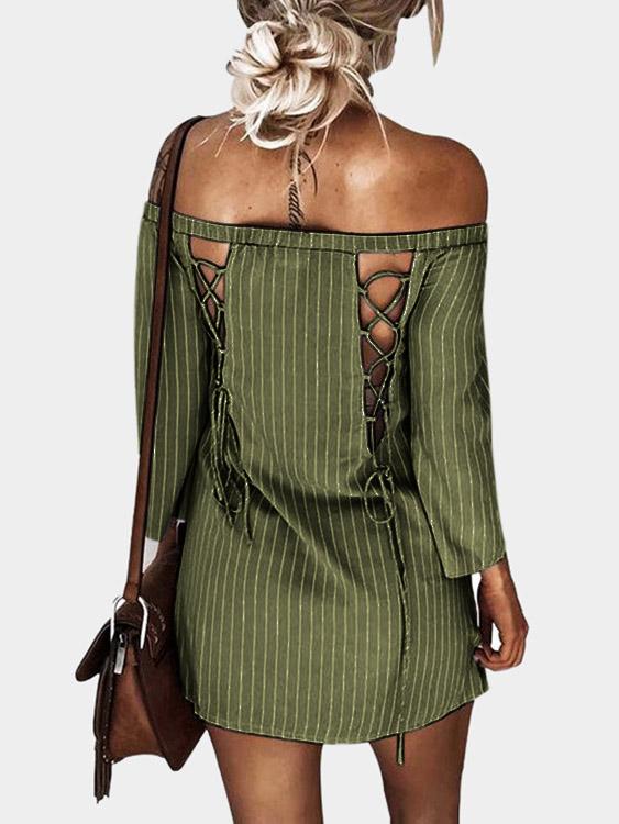 Womens Army Green Mini Dresses