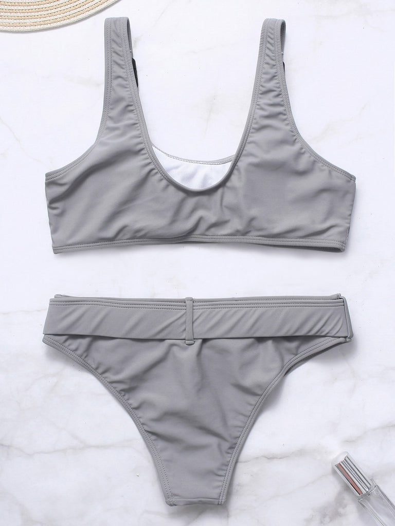 Womens Grey Bikinis