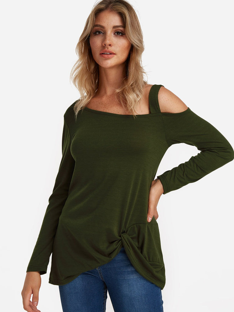 Ladies Army Green T-Shirts