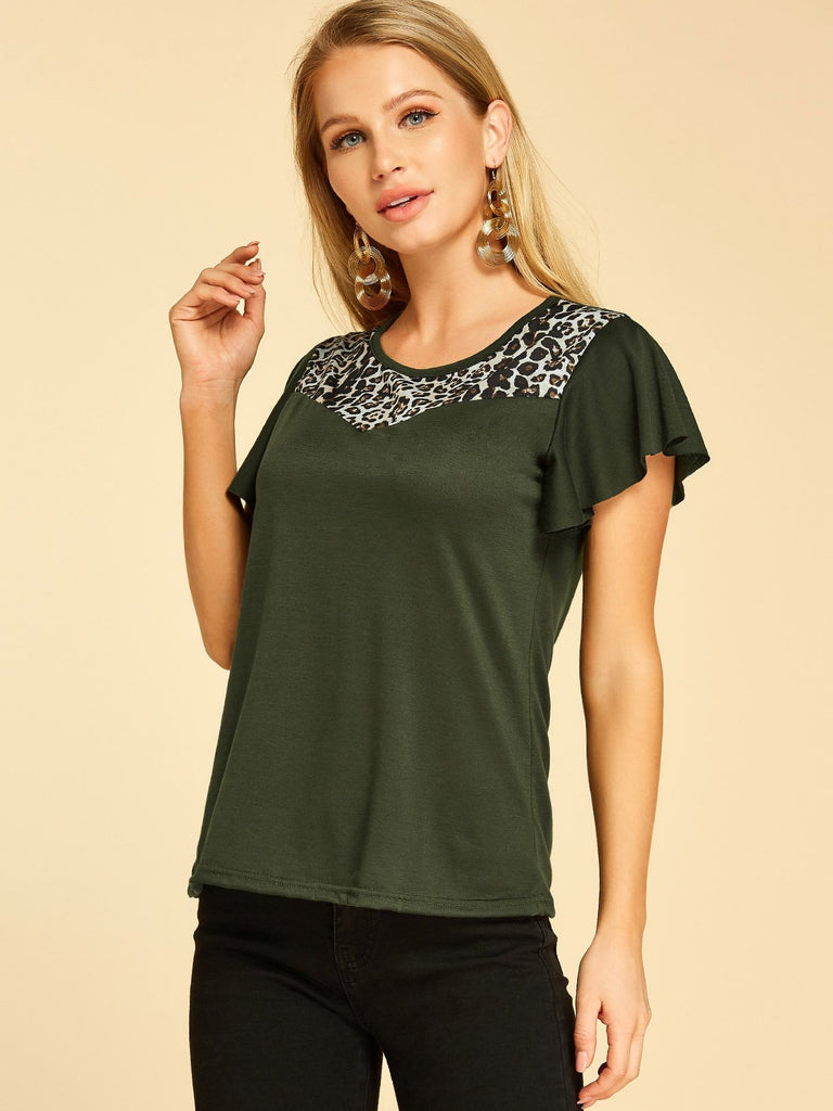 Ladies Army Green T-Shirts
