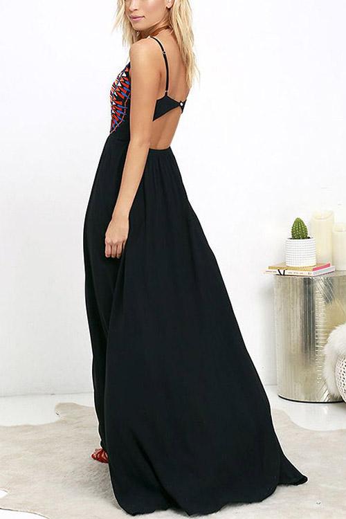 Womens Black Maxi Dresses